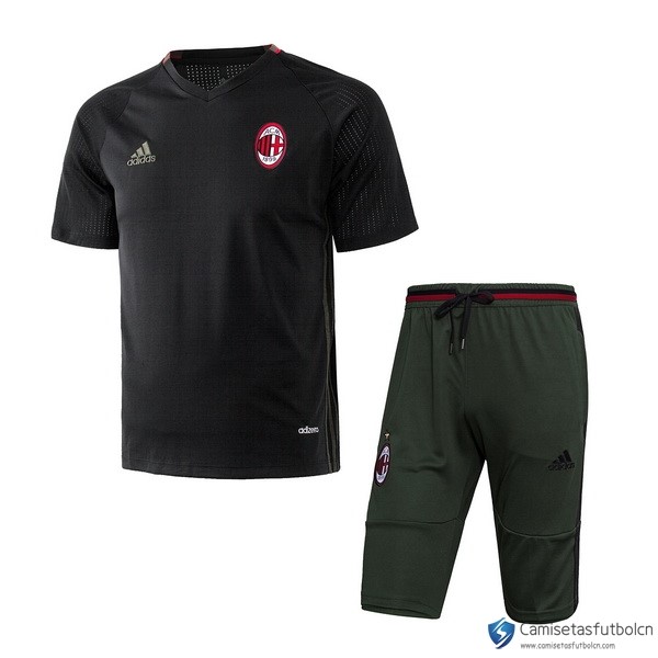 Camiseta Entrenamiento Milan Conjunto Completo 2017-18 Negro Verde